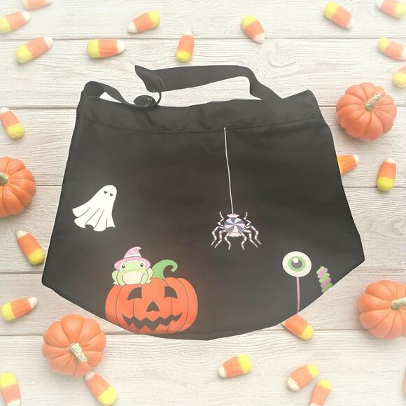 Bath & Body Works Halloween Trick or Treat Tote Bucket Bag Glow in Dark Pumpkin - Picture 1 of 9